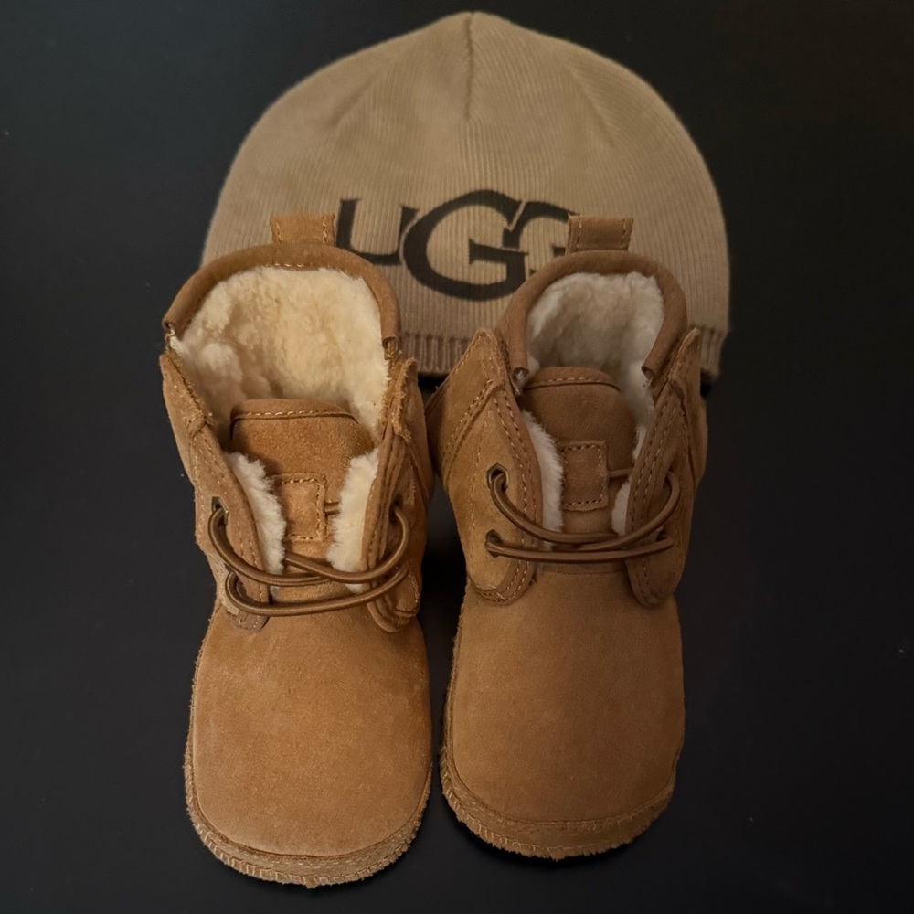 Baby Neumel and Ugg Beanie